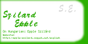 szilard epple business card